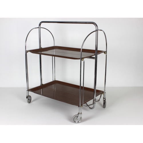 Mobilny chromowany barek, wózek...