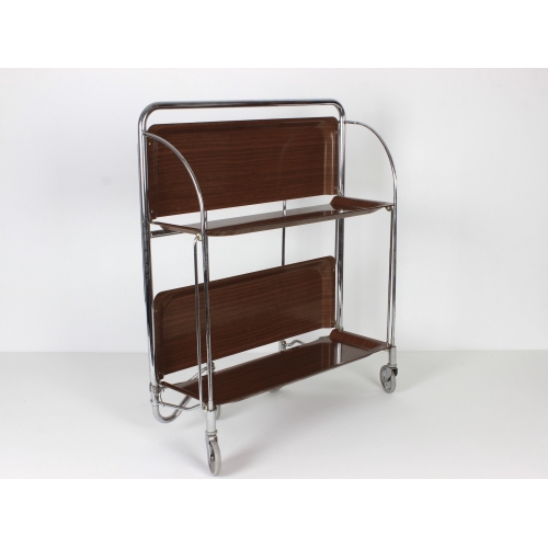 Mobilny chromowany barek, wózek...