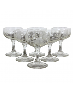 Komplet 6 kryształowych...