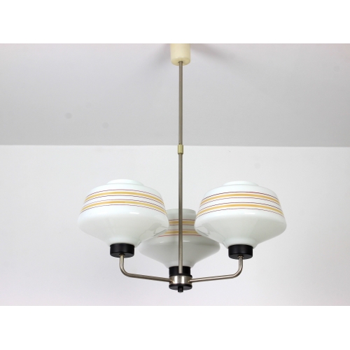 Żyrandol, trzy klosze, Polska, lata 60.