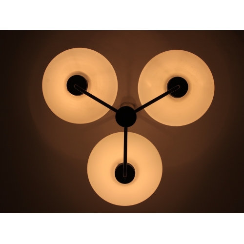 Żyrandol, trzy klosze, Polska, lata 60.