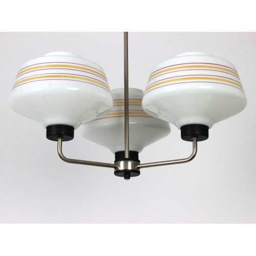 Żyrandol, trzy klosze, Polska, lata 60.